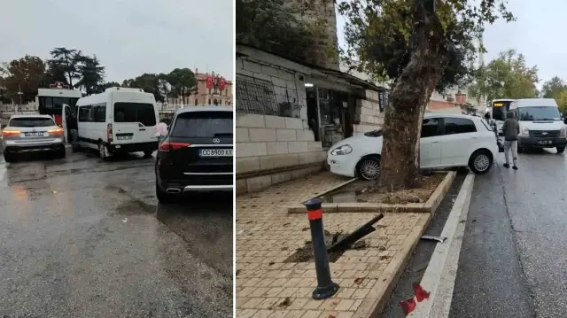 edirnede yola dokulen yag zincirleme kazaya yol acti dort arac birbirine girdi V1FLggQy